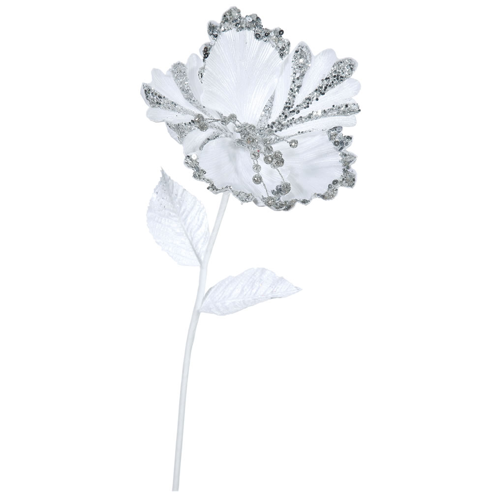 White Hibiscus Flower Stem