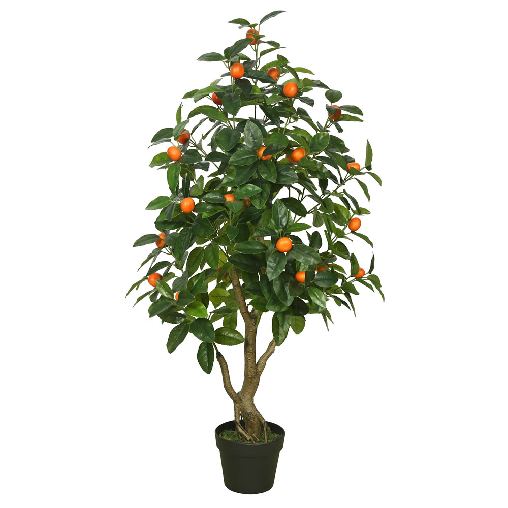 Picture of Vickerman TA170701 Real Touch Orange Flowering Tree with Pot - 48 in.