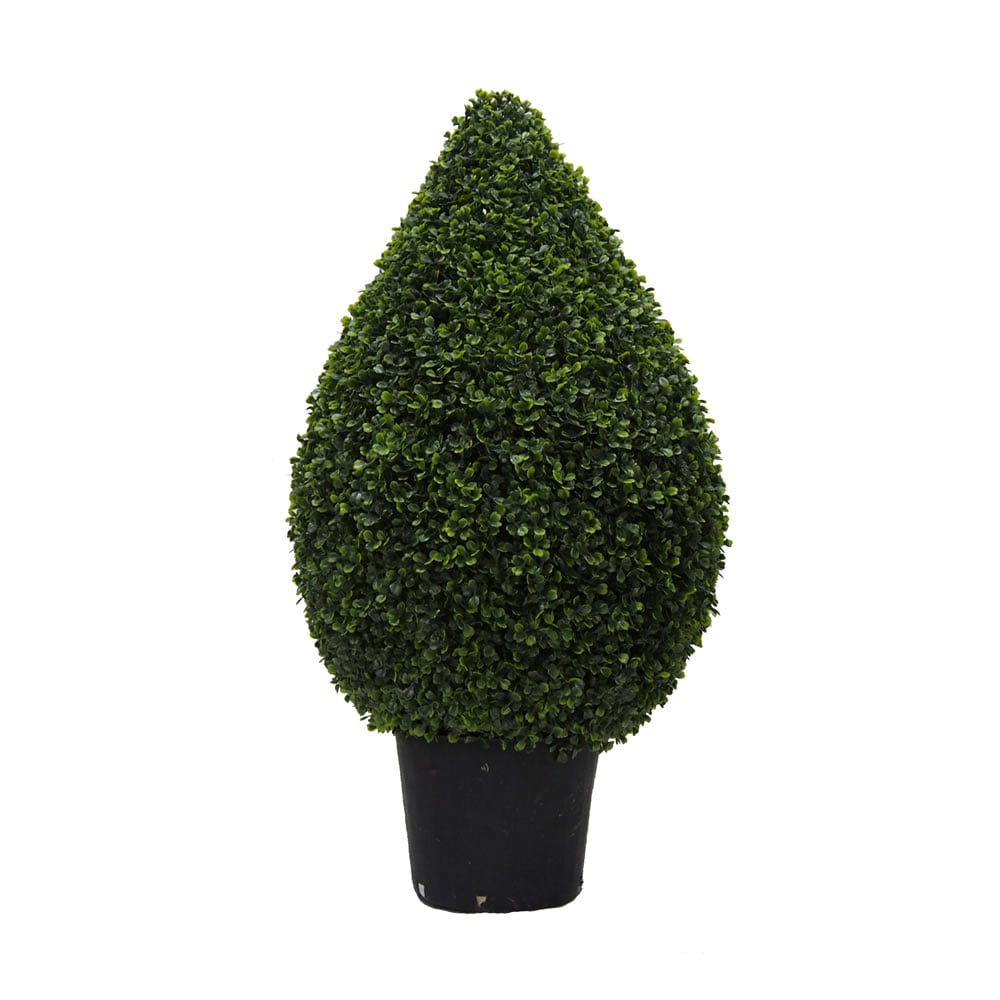 Picture of Vickerman TP171536 UV Boxwood Teardrop Shaped Everyday Topiary in Pot - 36 in.