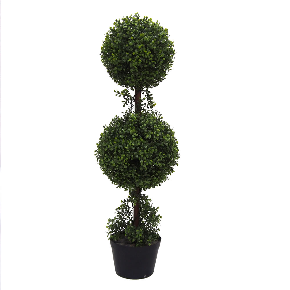 Picture of Vickerman TP170736 UV Boxwood Dbl Everyday Topiary in Nursery Pot - 3 ft.
