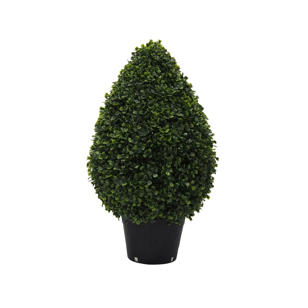 Picture of Vickerman TP171524 UV Boxwood Teardrop Shaped Everyday Topiary in Pot - 24 in.