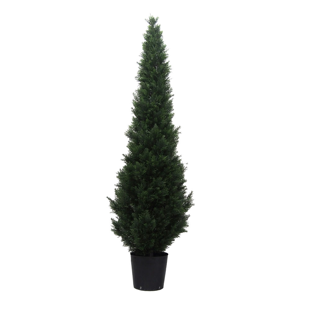 Picture of Vickerman TP170684 Potted Cedar UV Everyday Tree - 7 ft.