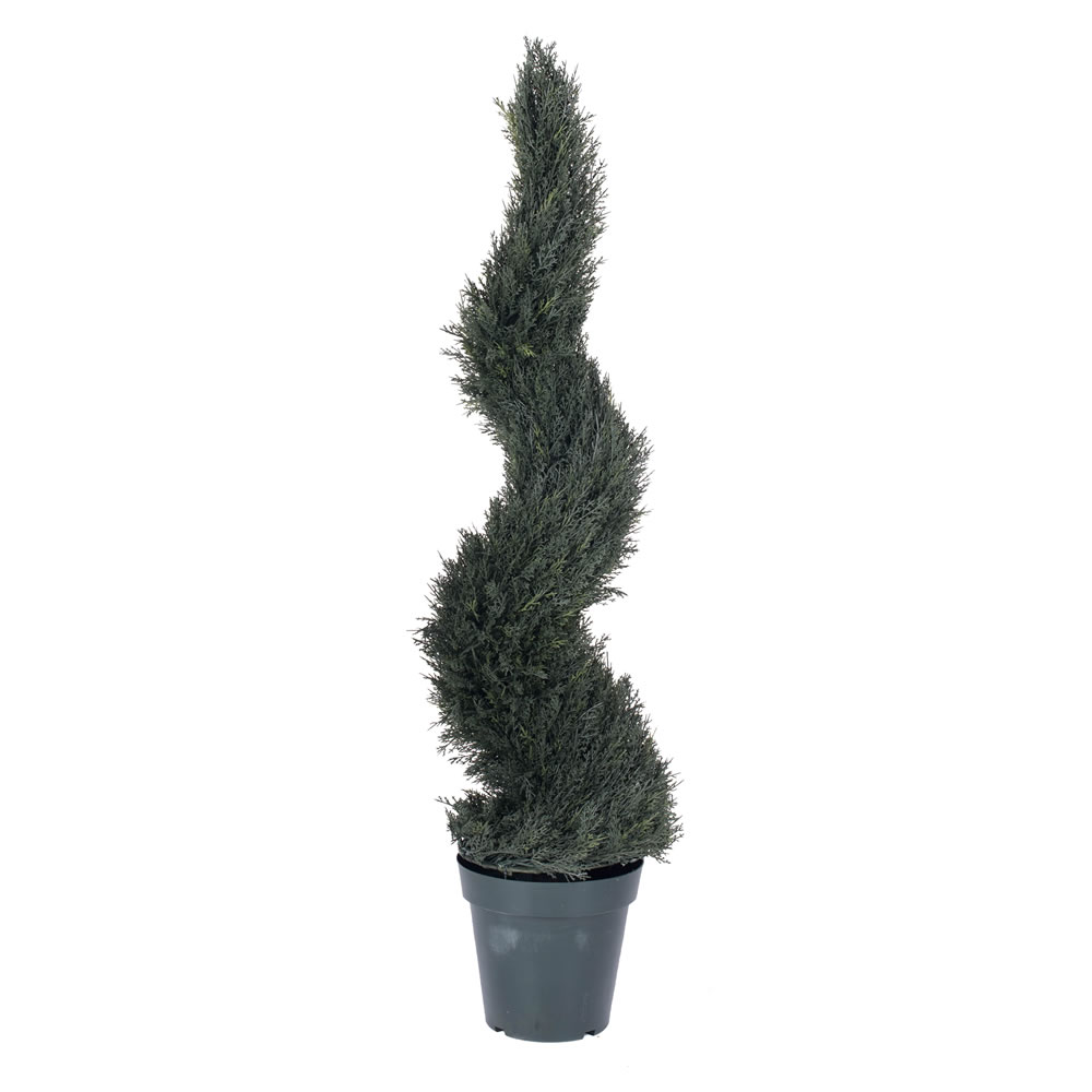 Picture of Vickerman T160248 UV Pond Cypress Spiral Everyday Topiary with 1848 LVS - 48 in.