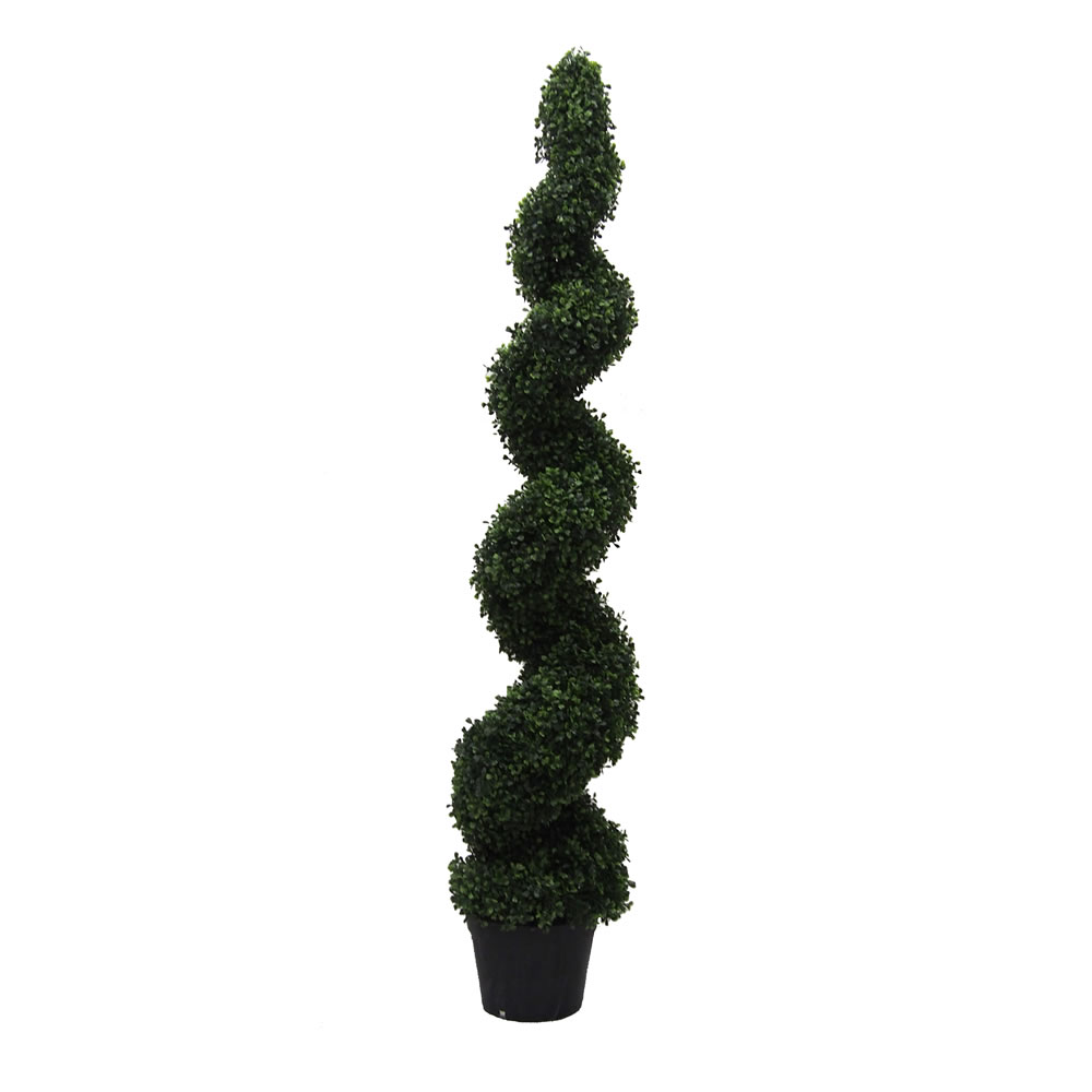 Picture of Vickerman TP170460 UV Boxwood Spiral Everyday Topiary on Pot - 5 ft.