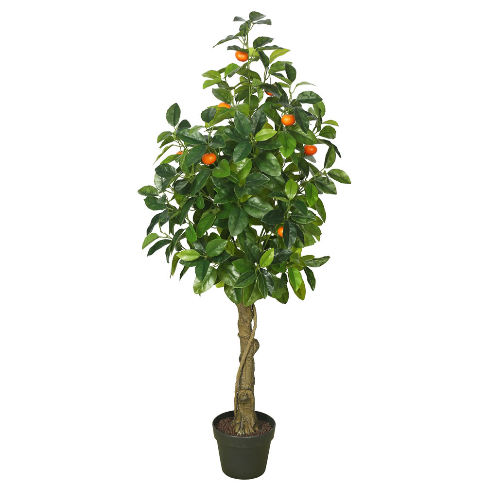 Picture of Vickerman TA171201 Real Touch Orange Flowering Tree with Pot - 51 in.