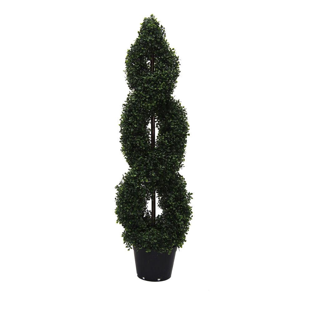 Picture of Vickerman TP170948 UV Boxwood Double Spiral Everyday Topiary - 4 ft.