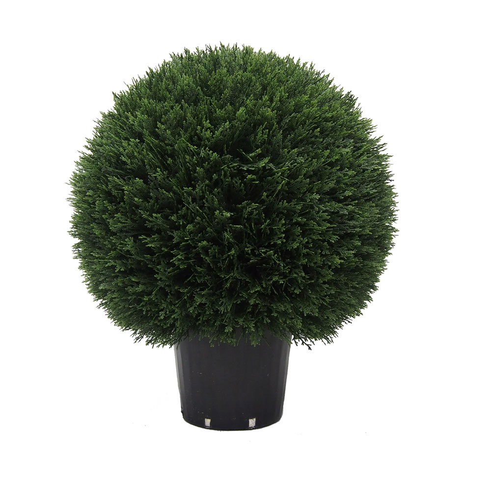 Picture of Vickerman TP171424 UV Cedar Ball Everyday Topiary in Pot - 24 in.
