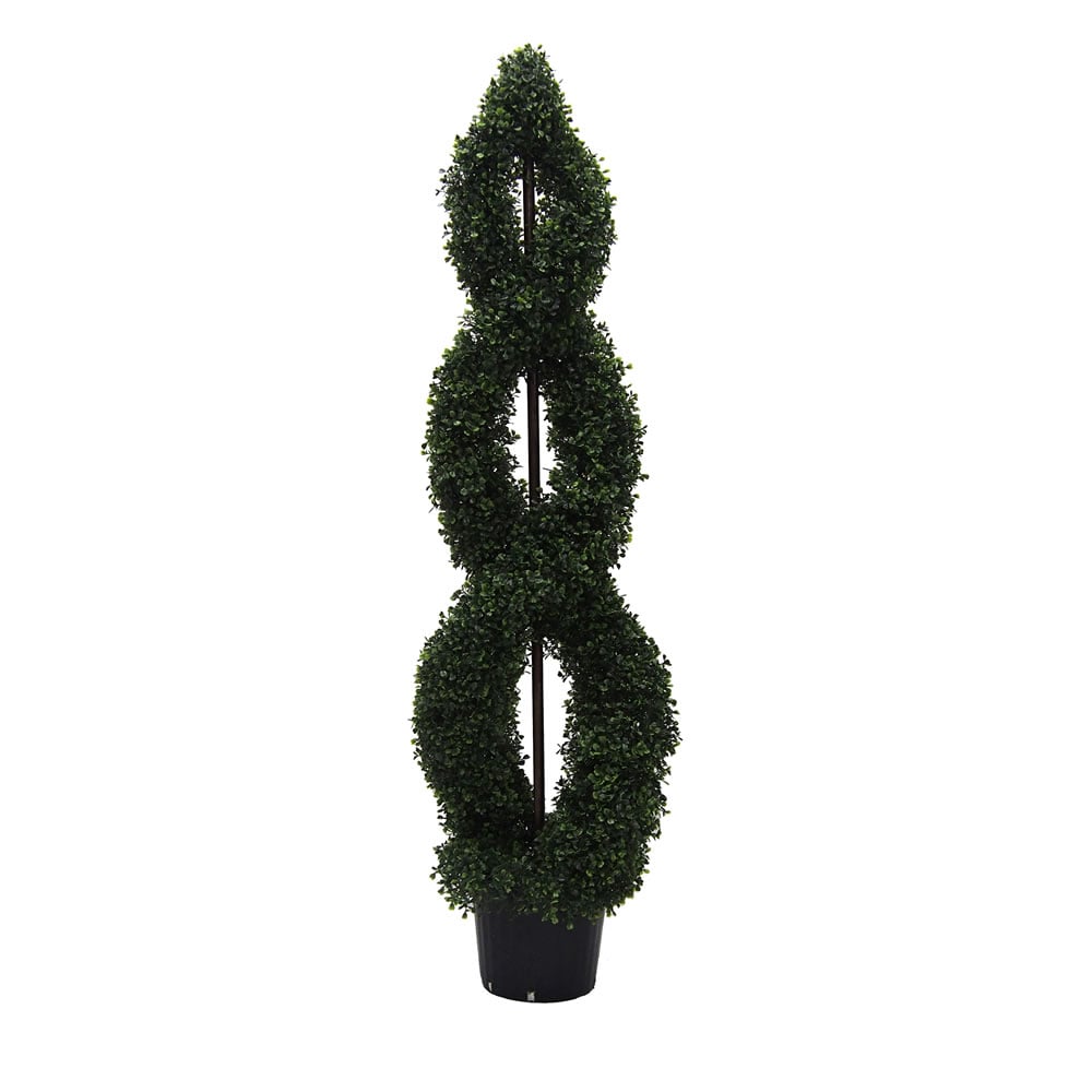 Picture of Vickerman TP170960 UV Boxwood Double Spiral Everyday Topiary - 5 ft.