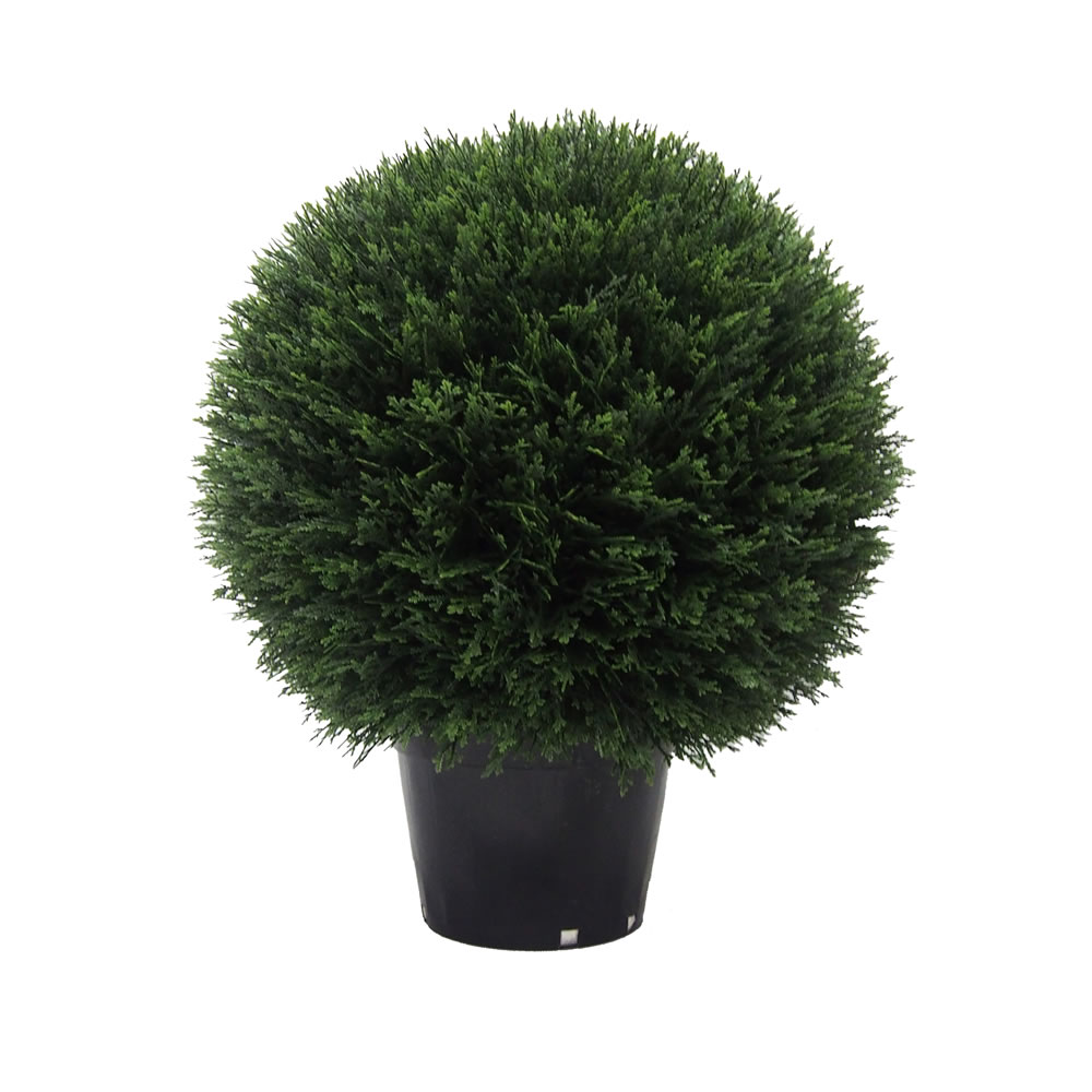 Picture of Vickerman TP171420 UV Cedar Ball Everyday Topiary in Pot - 20 in.