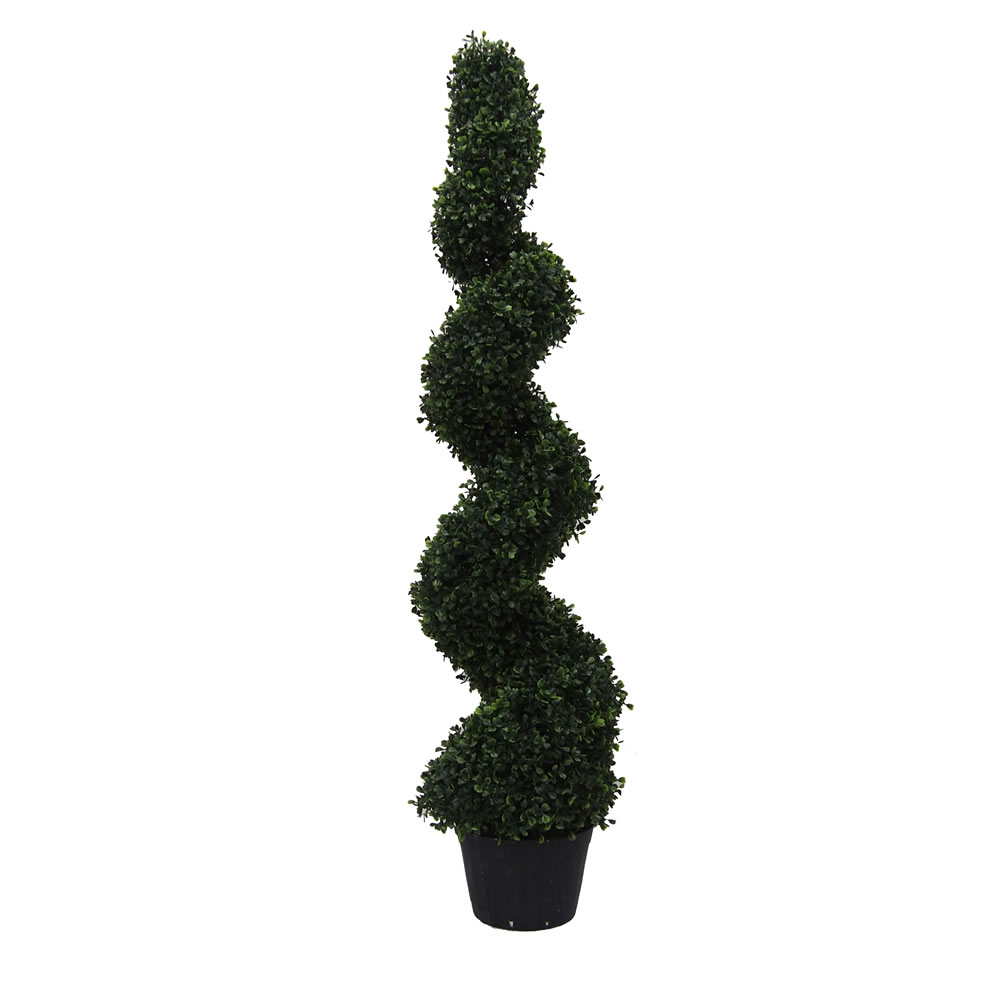 Picture of Vickerman TP170448 UV Boxwood Spiral Everyday Topiary on Pot - 4 ft.