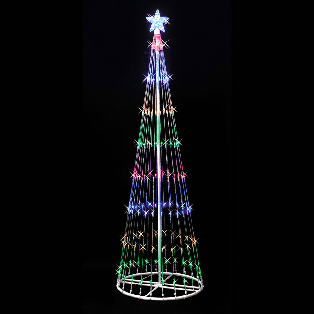 Multi Light Show Tree with Multi-Colored LED Lights - 4 ft. x 24 in.