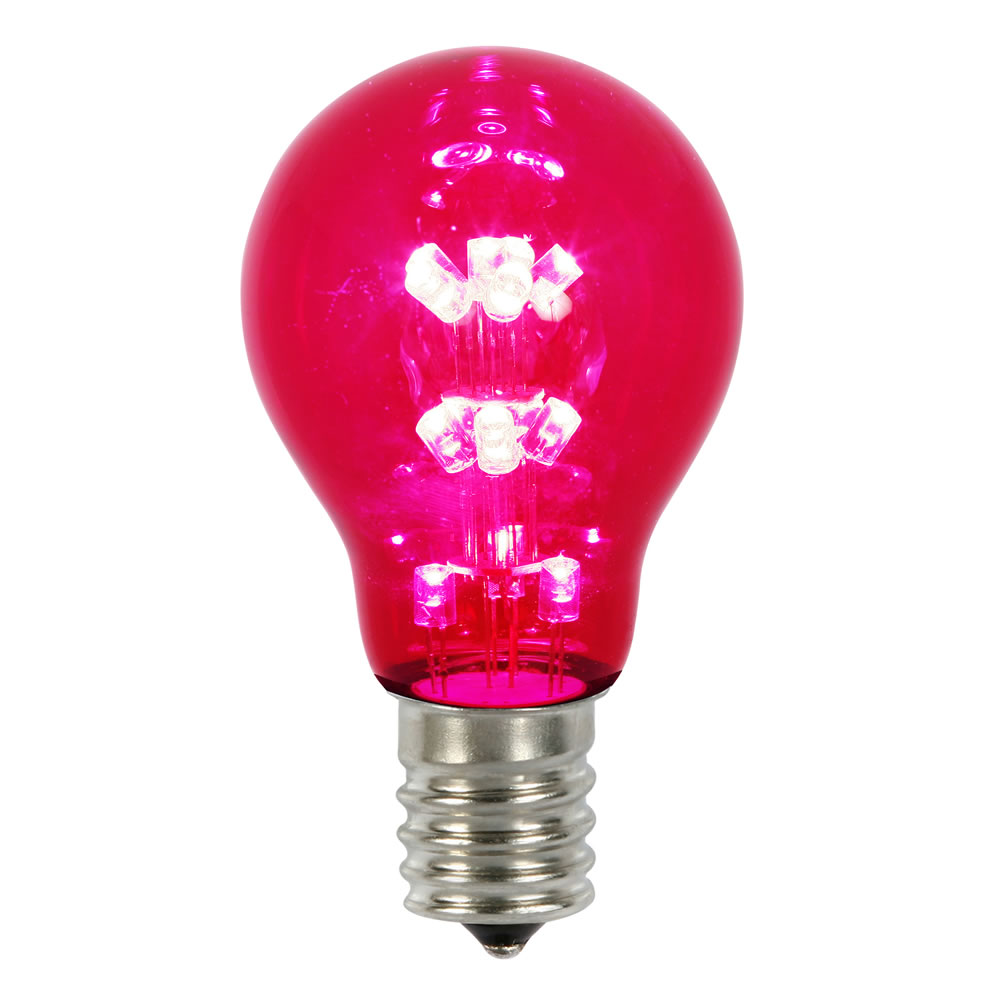XA19T13 A19 Transparent E26 Nickel Base LED Replacement Bulbs with Red Lights -Case of  25