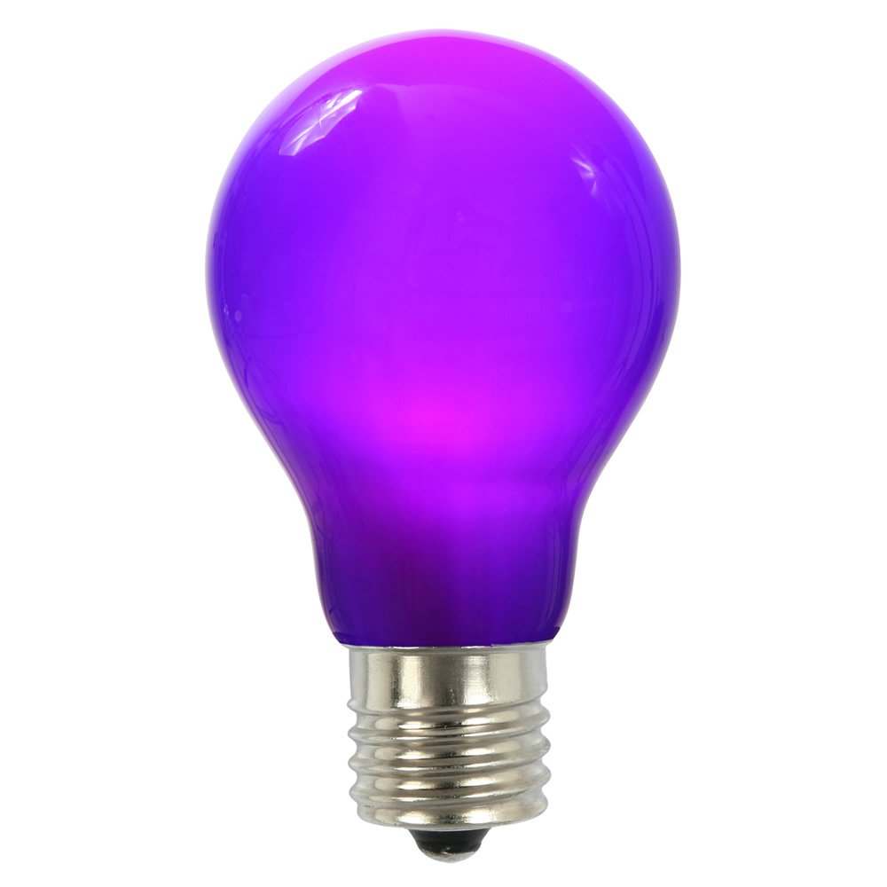 XA19C06 A19 Ceramic E26 Nickel Base LED Replacement Bulbs with Purple Lights -Case of  25