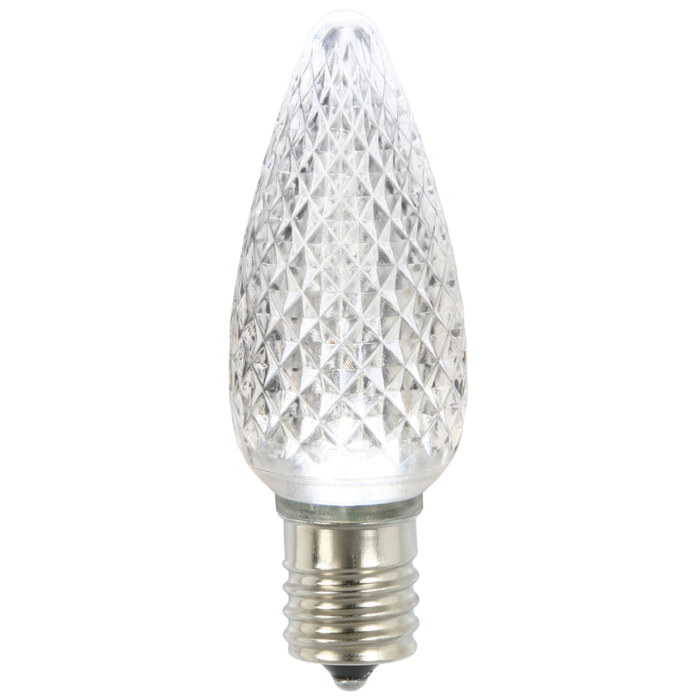 XLEDC9P C9 Faceted 0.96 watt LED Replacement Bulbs with Pure White Lights -Case of  25