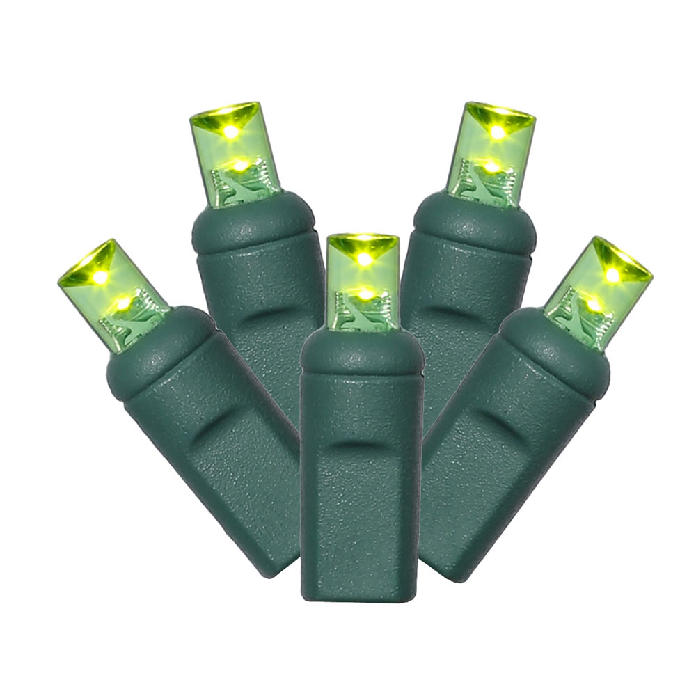 LED Green Wire End Connecting 6 in. Spacing 35 ft. Long Light Set with Lime Lights