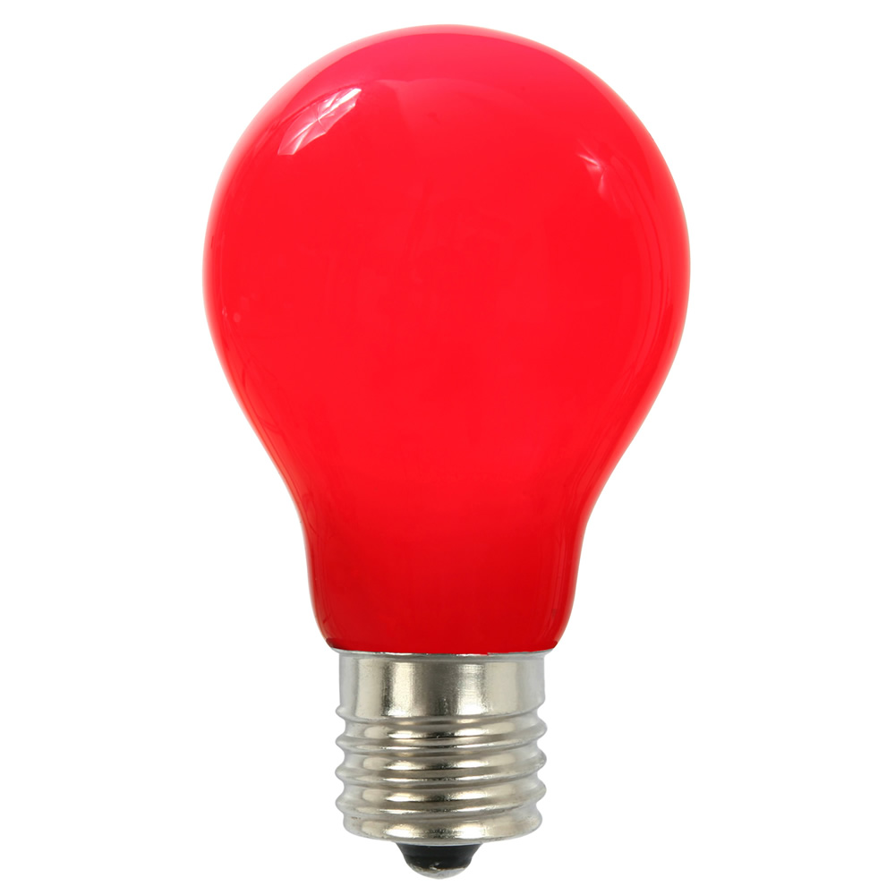 XA19C03 A19 Ceramic E26 Nickel Base LED Replacement Bulbs with Red Lights -Case of  25