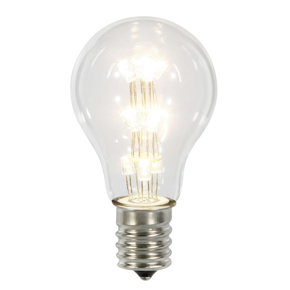 XA19T11 A19 Transparent E26 Nickel Base LED Replacement Bulbs with Warm White Lights -Case of  25