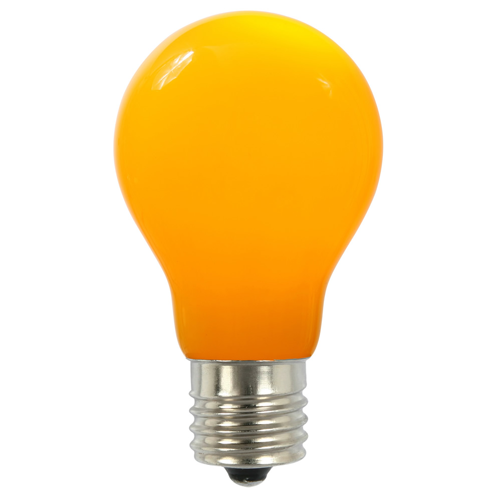 XA19C07 A19 Ceramic E26 Nickel Base LED Replacement Bulbs with Yellow Lights -Case of  25