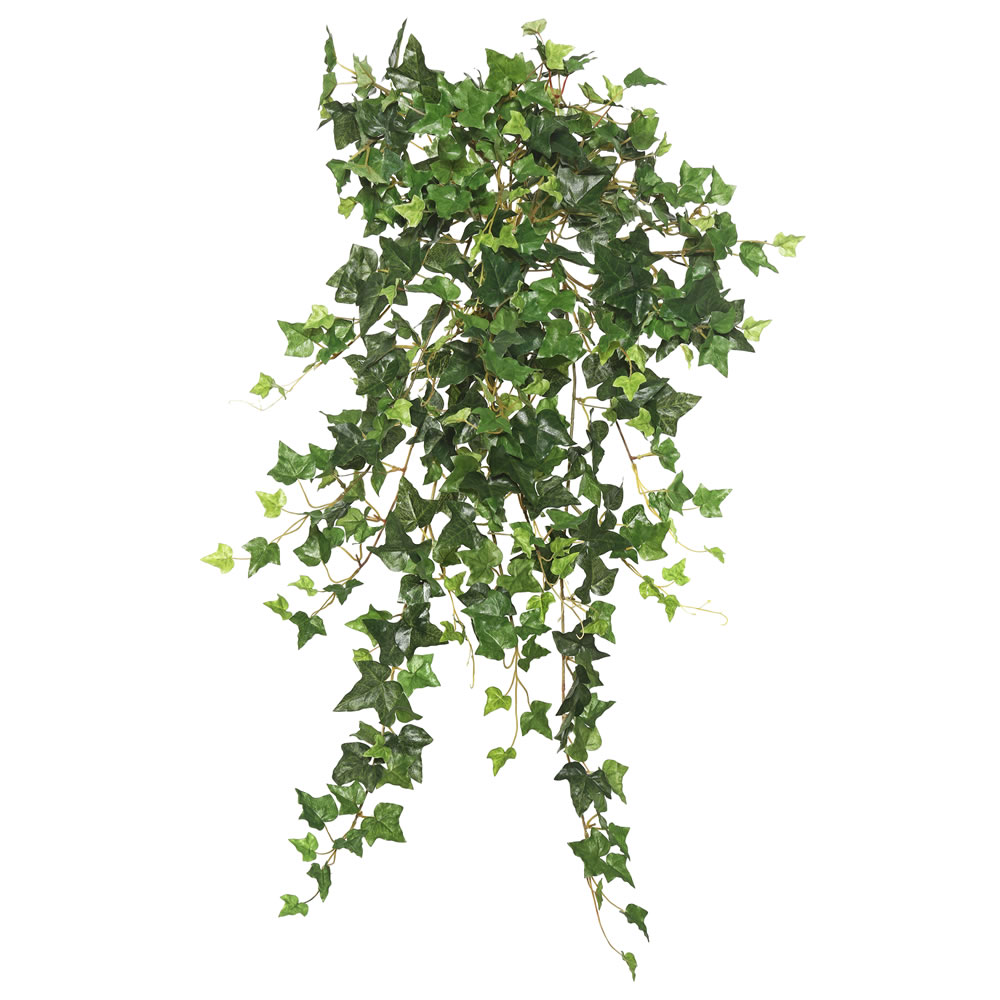 26 in. Mini Ivory Hanging Bush, Green