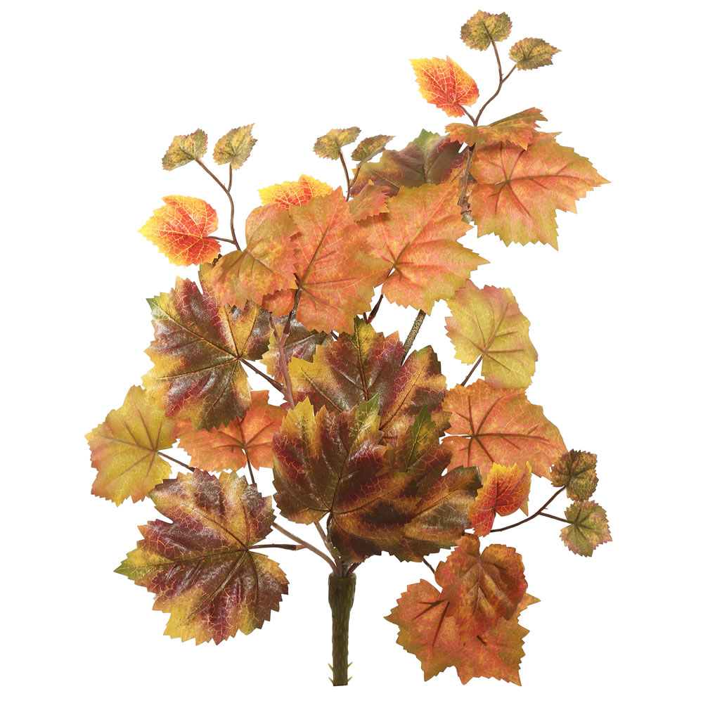 Picture of Vickerman FB170301 20 in. Autumn Grape Leaf Hanging Bush - Red & Brown