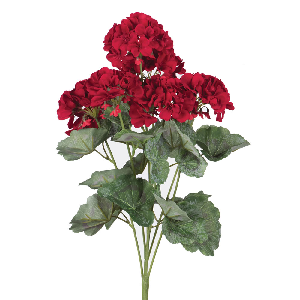 19.5 in. Geranium Bush, Red