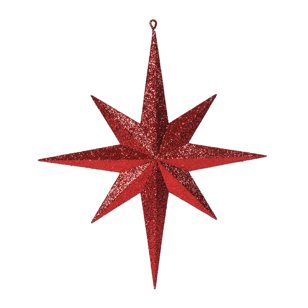 15.75 in. Glitter Bethlehem Star, Red