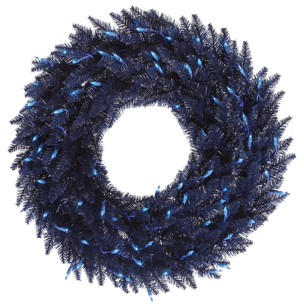 Picture of Vickerman K160749 48 in. Fir Wreath - Navy Blue