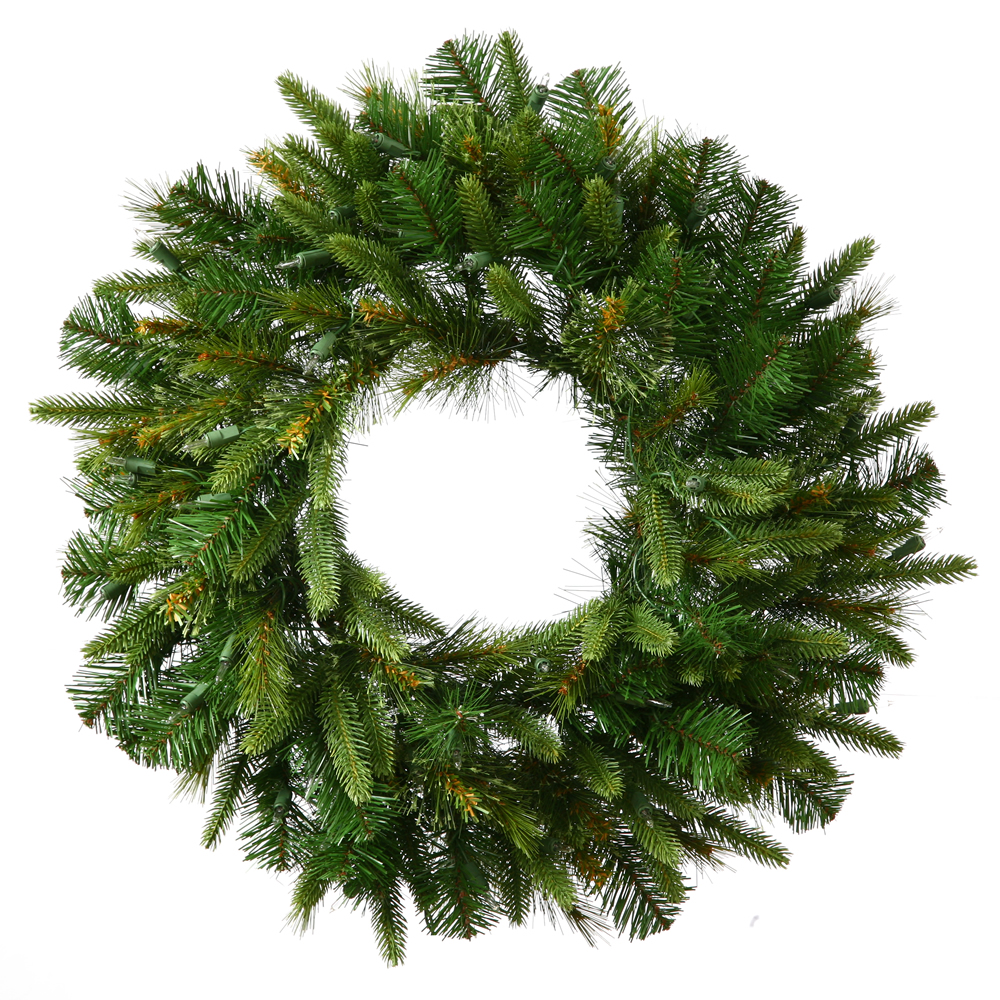 84 in. Cashmere Green Wreath with 936 Tips