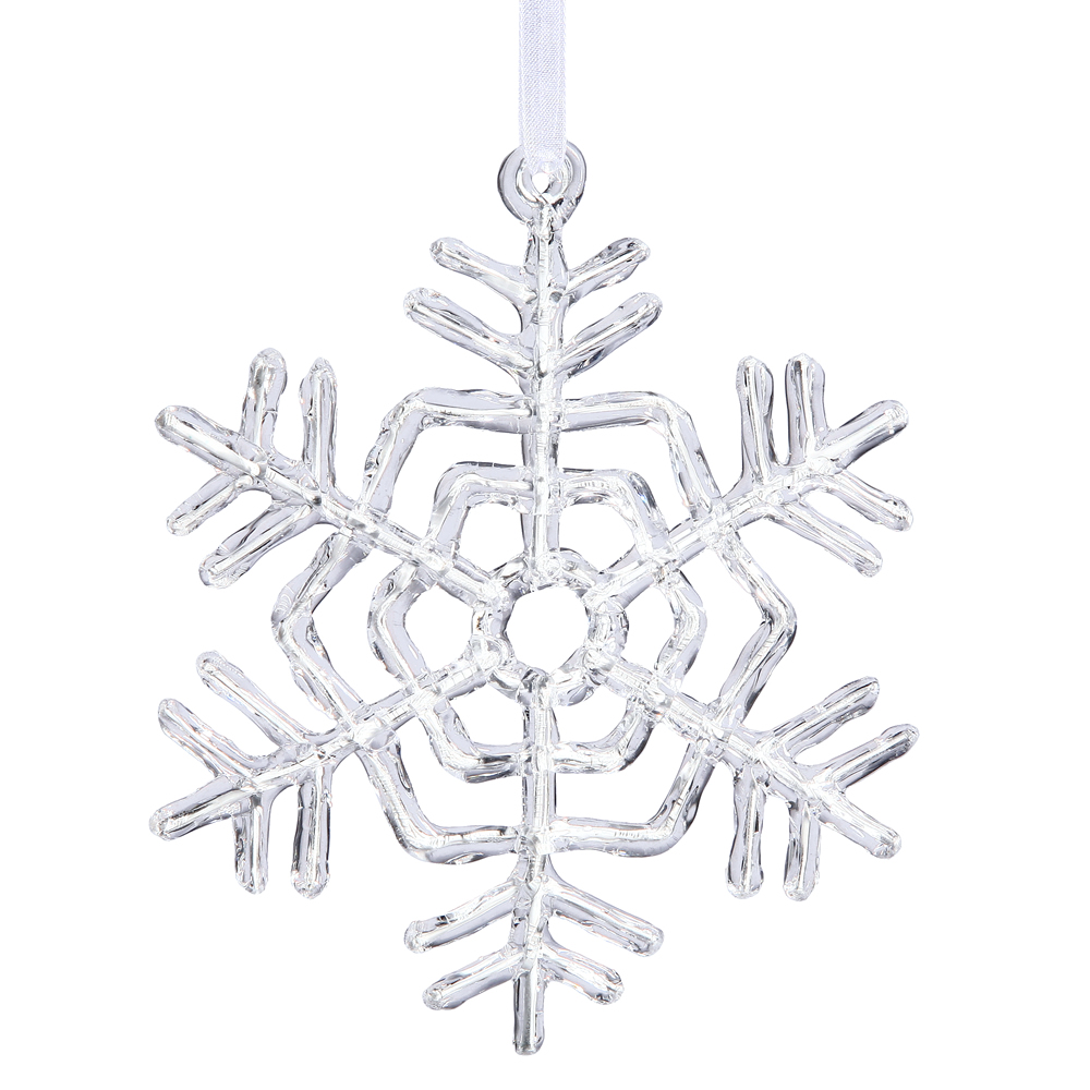 5 in. Clear Acrylic Snowflake
