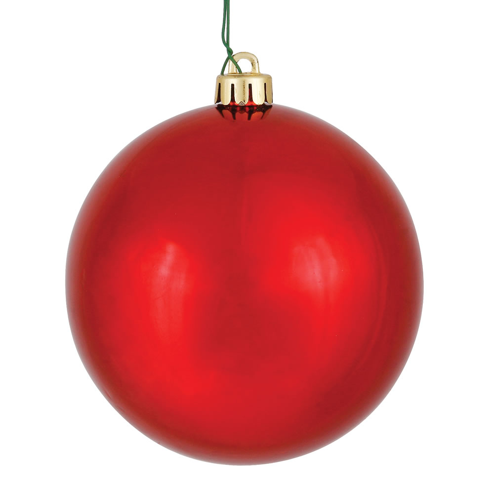 2.4 in. Red Shiny Ornament Ball - 60 per Box