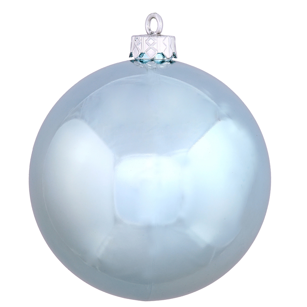 2.4 in. Baby Blue Shiny Ornament Ball - 60 per Box
