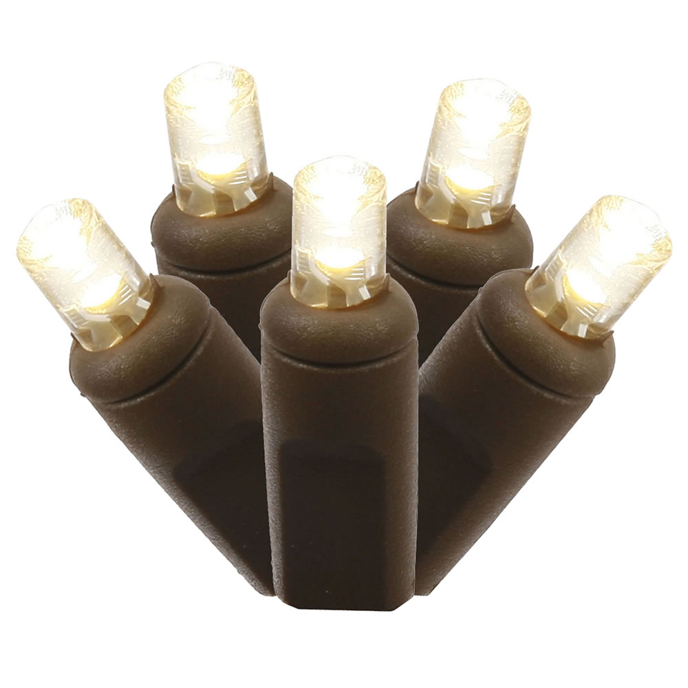 X6B6501PBG 50Lt LED Bulb Warm White & Blue Wire End Connecting Light Set - 6 in. x 25 ft. LED Bulb