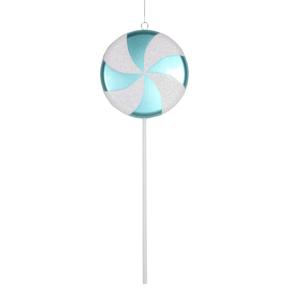 17 in. Teal & White Candy Lollipop Ornament