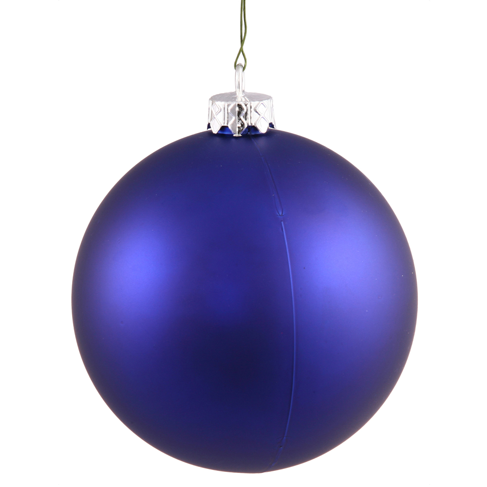 2.4 in. Colbalt Blue Matte UV Christmas Ornament Ball