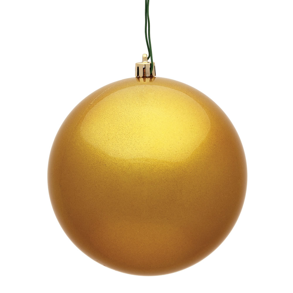 6 in. Honey Gold Candy UV Christmas Ornament Ball