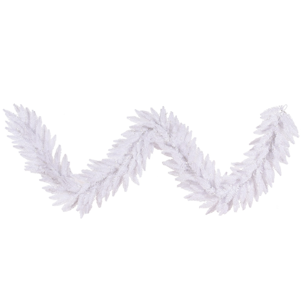 K160314 9 ft.x14 in. White Fir Garland with 250 Tips