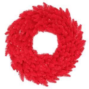 K161430 30 in. Red Fir Wreath with 260 Tips Light