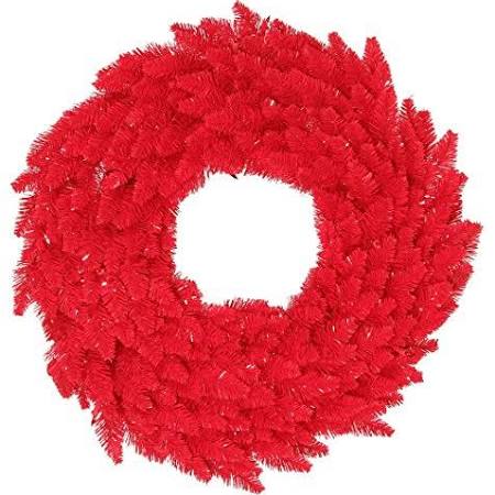 36 in. Red Fir Wreath with 320 Tips Light