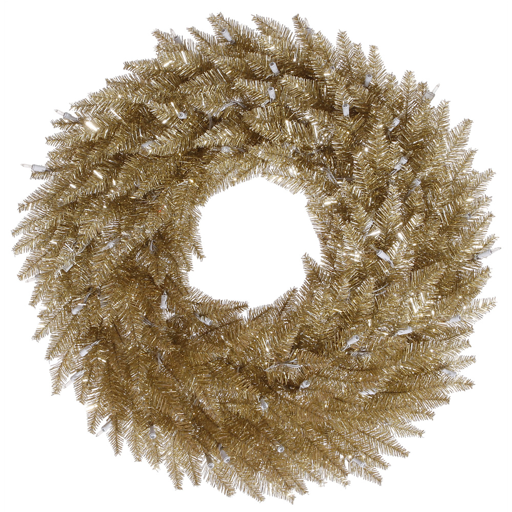 K166460 60 in. Champagne Fir Wreath with 760 Tips Light