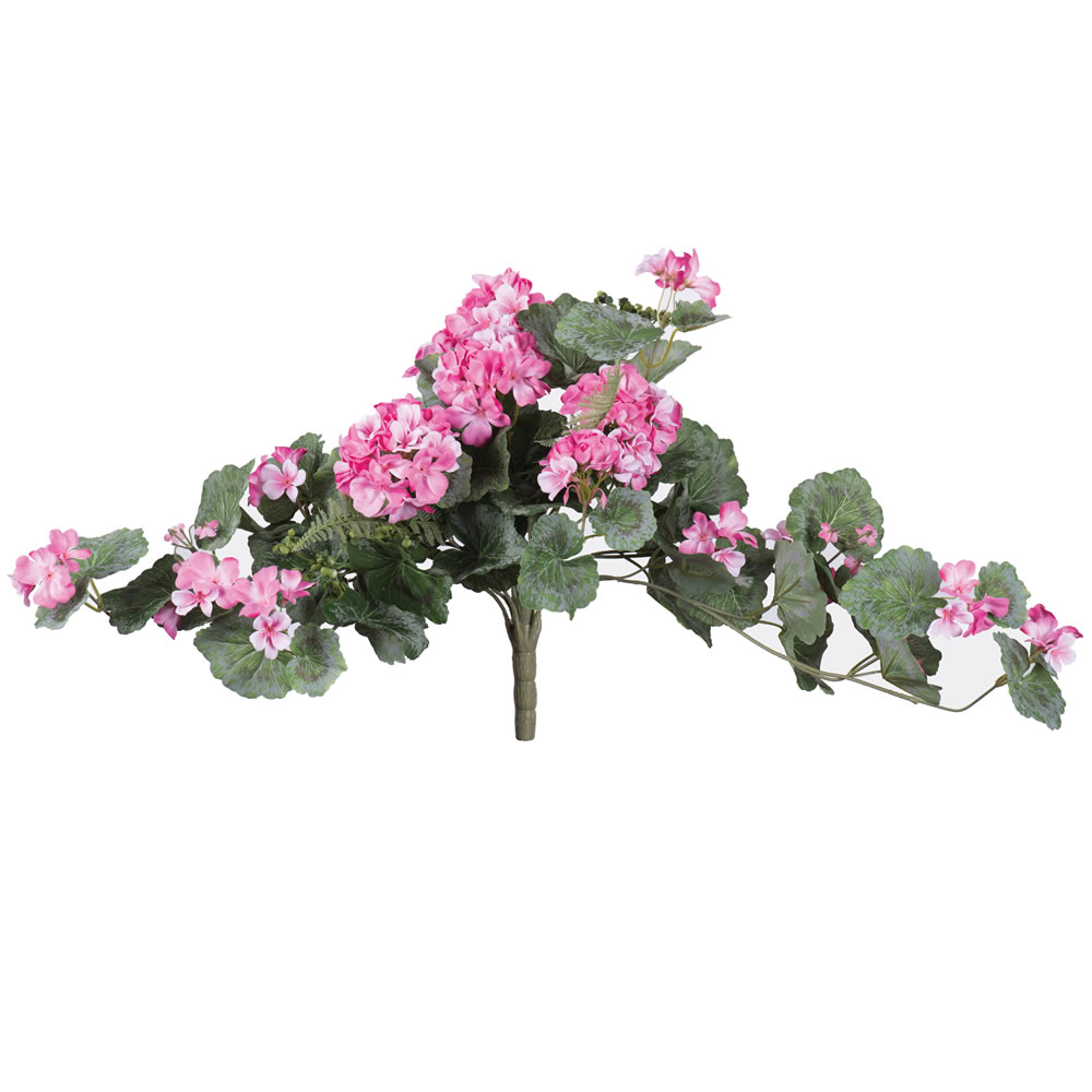 22 in. Geranium Hanging Bush - Light Pink