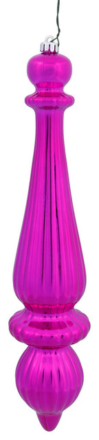 Vickerman 470619-14" Orchid Shiny Finish Finial Christmas Tree Ornament (2 pack) (N150869DSV)