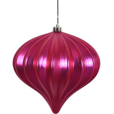 5.7 in. Pink Matte Onion UV Drilled Ornament - 3 per Bag