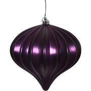 5.7 in. Pewter Matte Onion UV Drilled Ornament - 3 per Bag