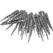 N175384D 15.7 in. Gunmetal Shiny Icicle Ornament - 3 per Box