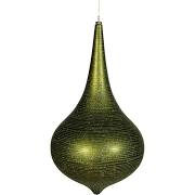 6 in. Moss Green Matte Onion Drop Ornament - 4 per Bag