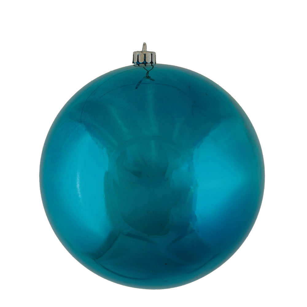 2.4 in. Sea Blue Shiny UV Christmas Ornament Ball