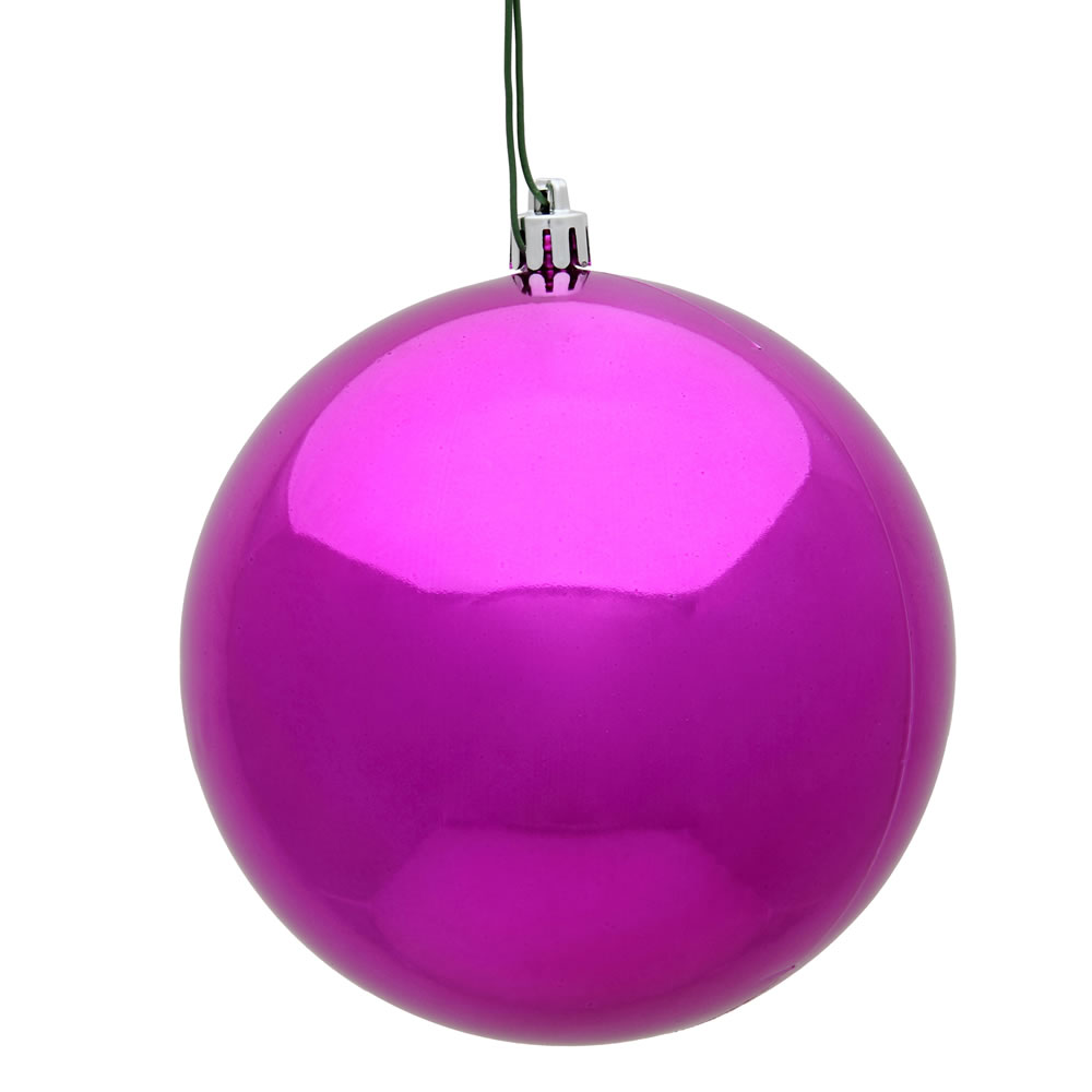 2.75 in. Fuchsia Shiny UV Treated Christmas Ornament Ball