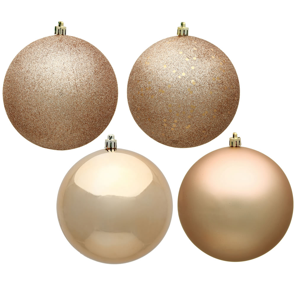 2.75 in. Cafe Latte Plastic Ball Christmas Ornament - 2.75in.