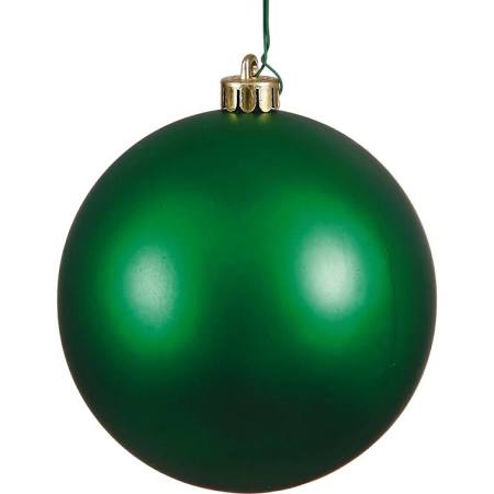 4 in. Midnt Green Sequin Drilled Christmas Ornament Ball - 6 per Bag