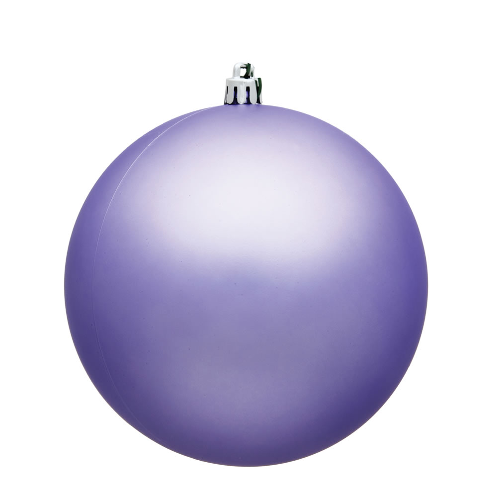 4 in. Lavender Matte UV Treated Christmas Ornament Ball - 6 per Bag